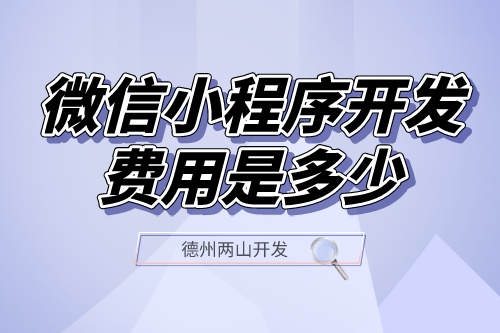 微信小程序開發(fā)費(fèi)用是多少？